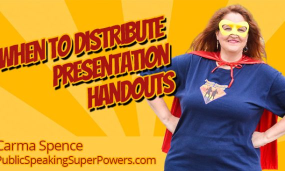 When to distribute presentation handouts